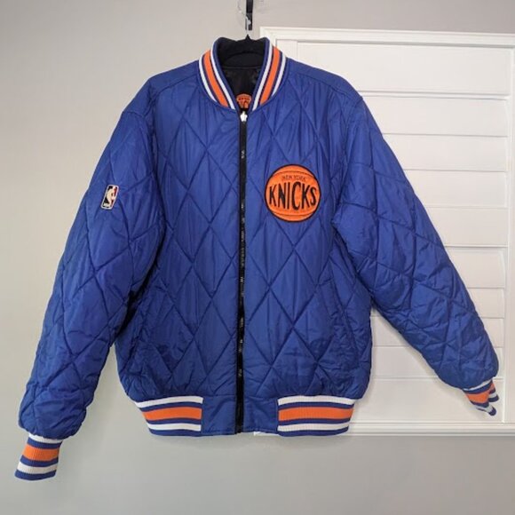 Mitchell & Ness Hardwood Classics New York Knicks Reversible Jacket – Black/Blue - Picture 13 of 16